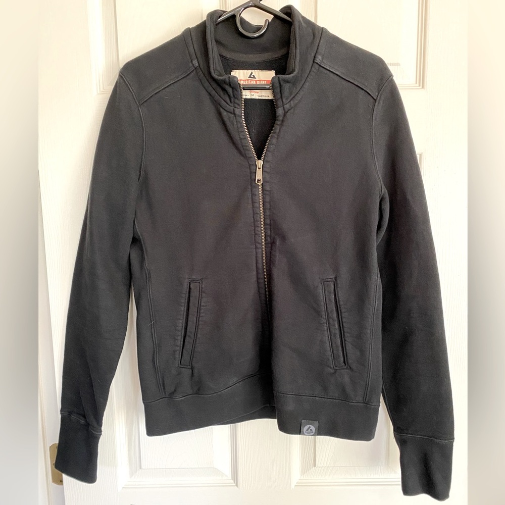 American Giant Black Full-Zip Sweatshirt Sz M